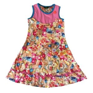 Oilily Girls Pink Multicolored Sleeveless Dress - Size 128!
